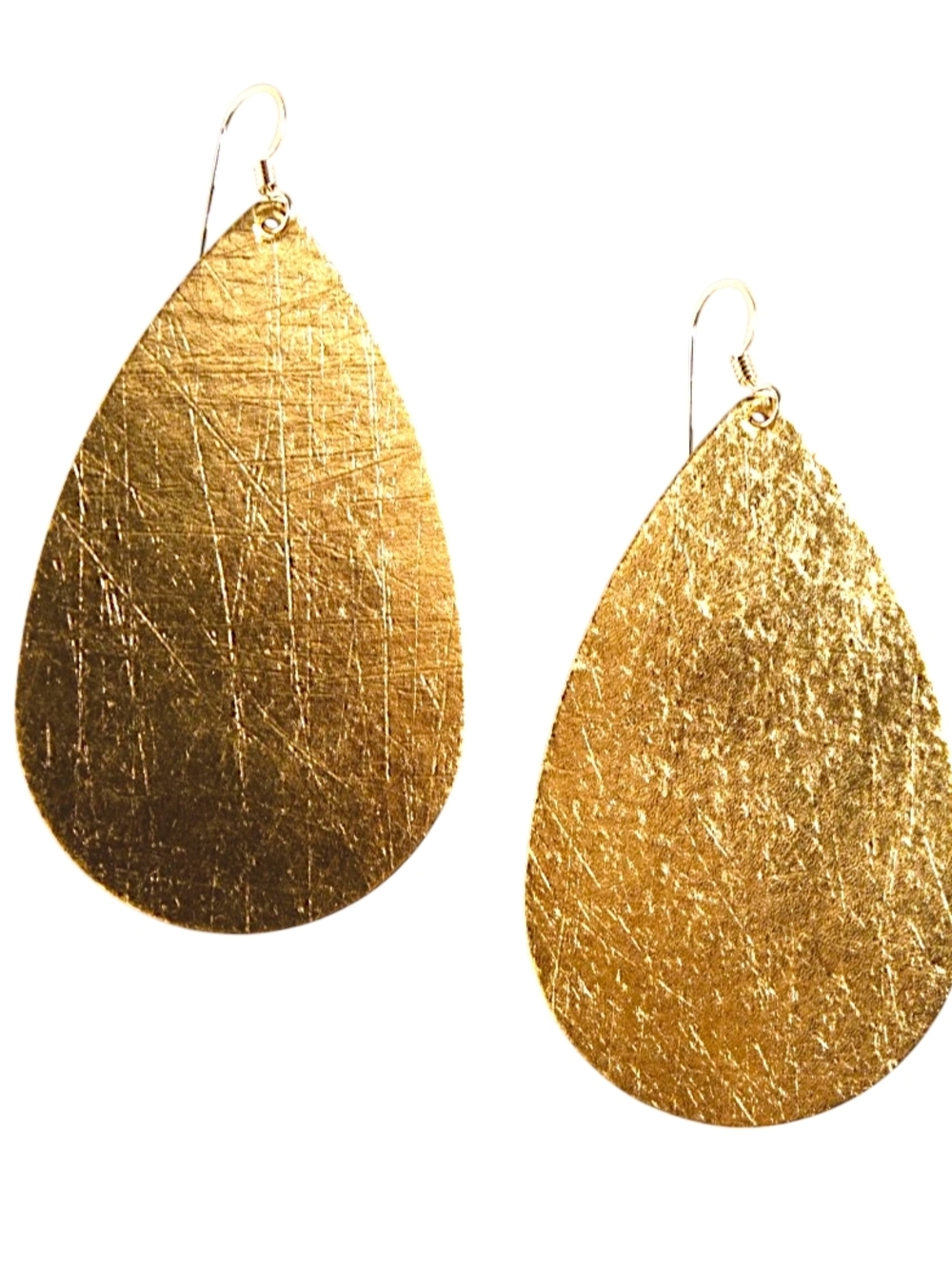 Gold Teardrop Dangle Earrings - Lightweight Women’s Fashion